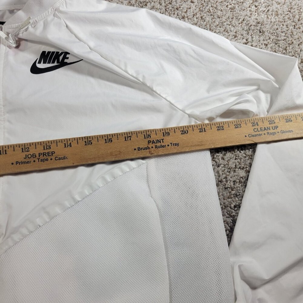 Nike Sportswear Jacket Womens Large White Hypermesh Bomber Full Zip - Picture 4 of 8